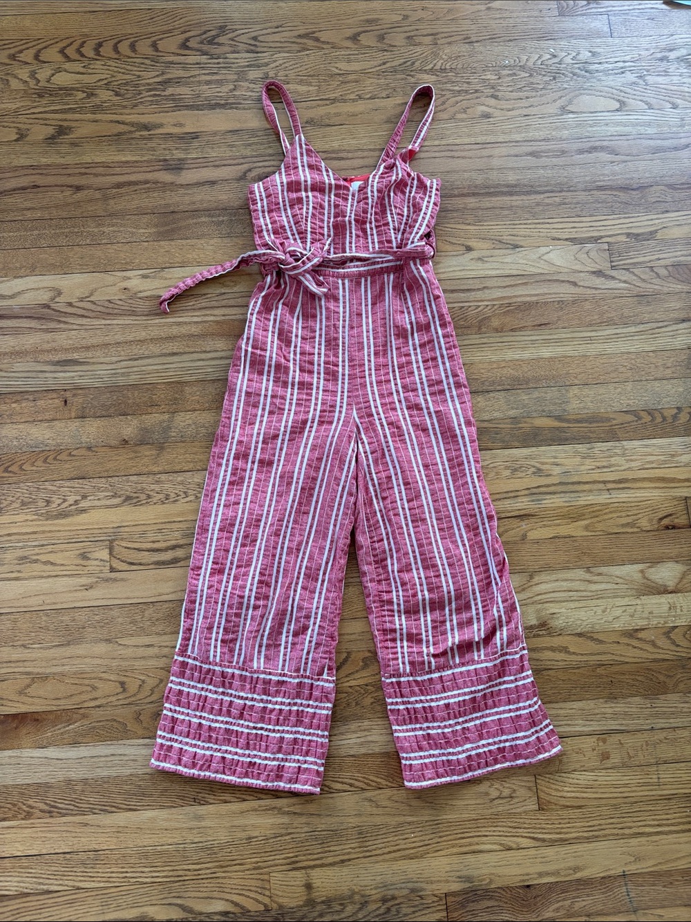 Striped Anthropologie jumpsuit size small